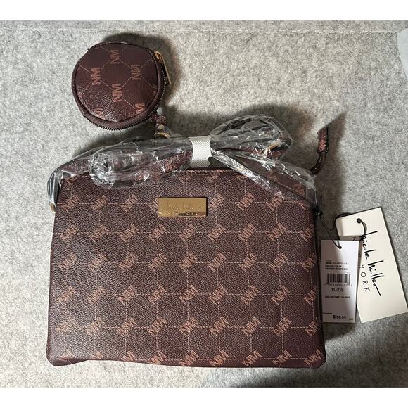 New Nicole Miller Brown Handbag - Picture 1 of 8